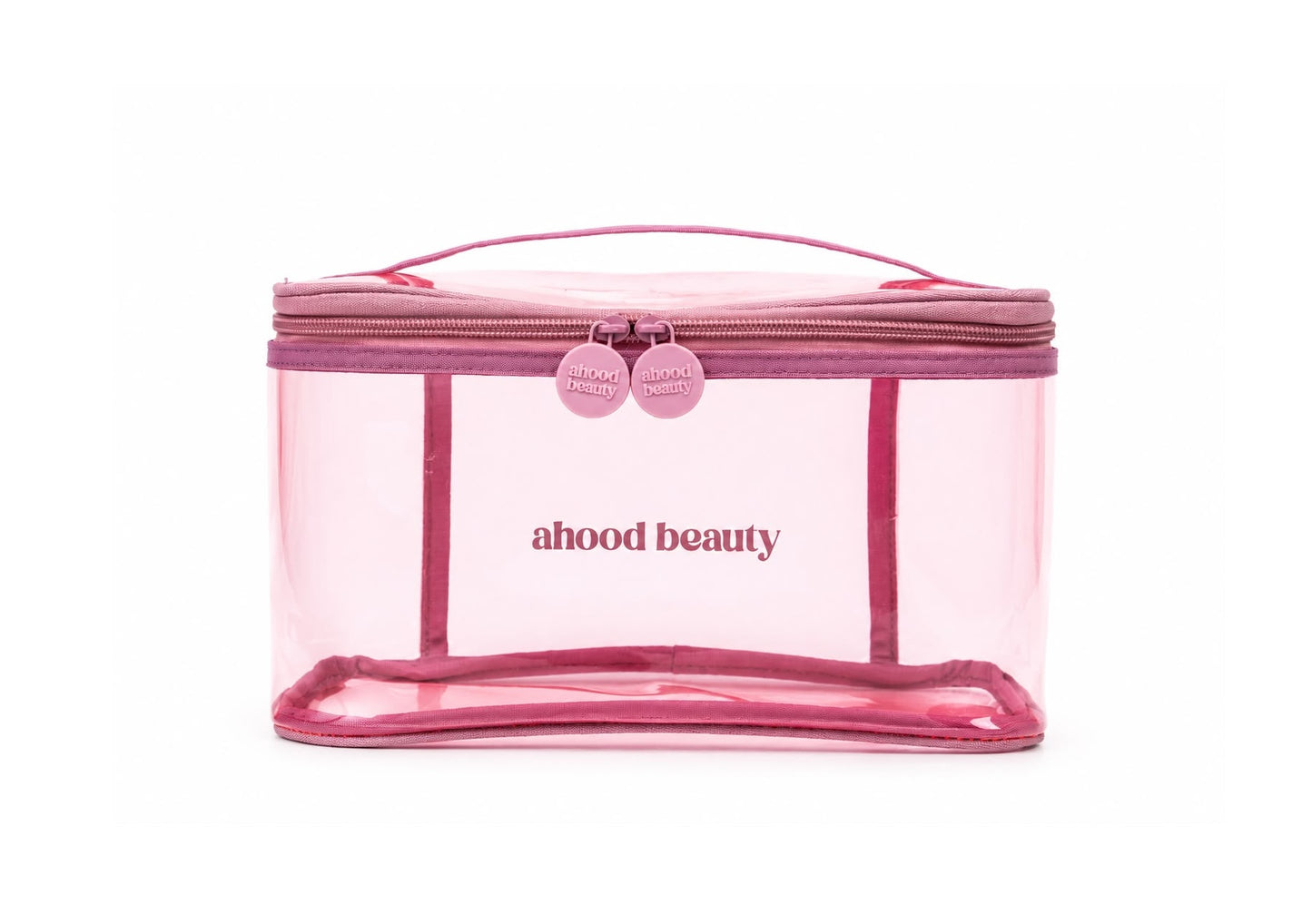 Clear Makeup Pink Bag - Medium