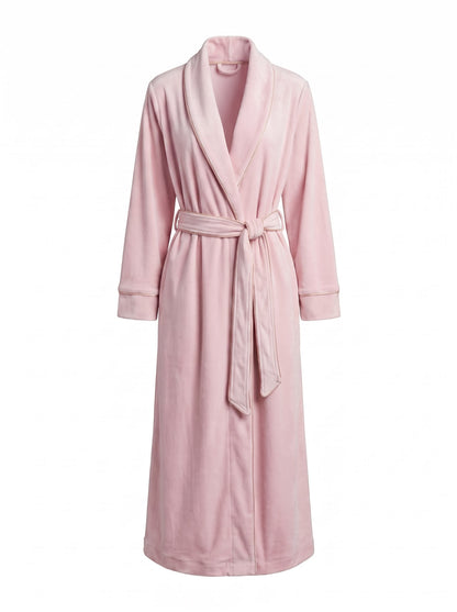 روب مخملي - Velvet Robe - Pink