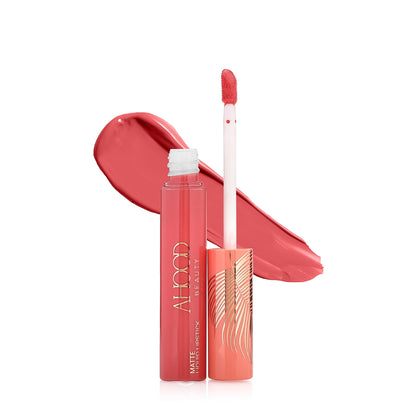 Coral Eyeshadow & Lipstick Set - 4 pcs